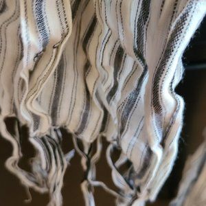 Uniqlo Cotton Dark Blue Stripe Scarf – Unisex